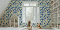 Surfing Engraved Dog Mural by HappyWall