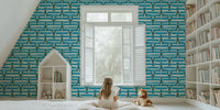 Lobster Stripe Beach House Fun Mural by HappyWall