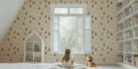 Dreamy Bear Cloudscape Mural by HappyWall