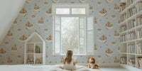 Cloudy Snuggles Mural by HappyWall