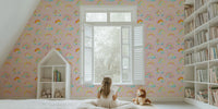 Sweet Dreams Lullaby Kawaii Kids Pattern Mural by HappyWall