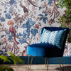 Bird Sonnet Luxury Paper Weave Wallpaper by 1838