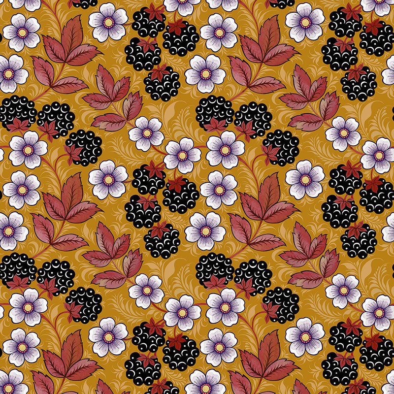 Blackberry Honey Wallpaper by Olenka Design