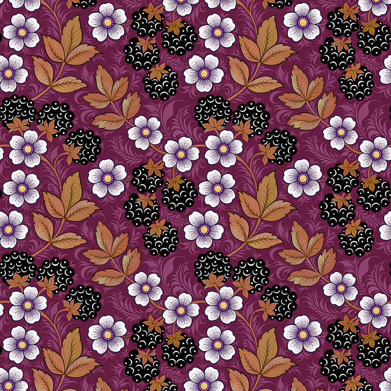 Blackberry Wine Wallpaper by Olenka Design