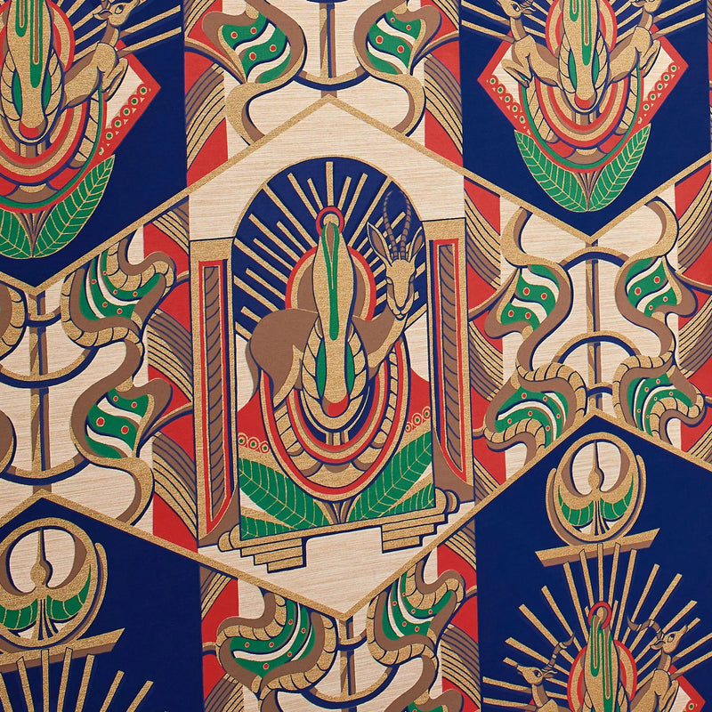 Blues Fantasia Superwide Textile Wallcovering by The Monkey Puzzle Tree (Sold per Lineal Metre)