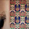 Blues Fantasia Superwide Textile Wallcovering by The Monkey Puzzle Tree (Sold per Lineal Metre)