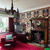Blues Fantasia Superwide Textile Wallcovering by The Monkey Puzzle Tree (Sold per Lineal Metre)