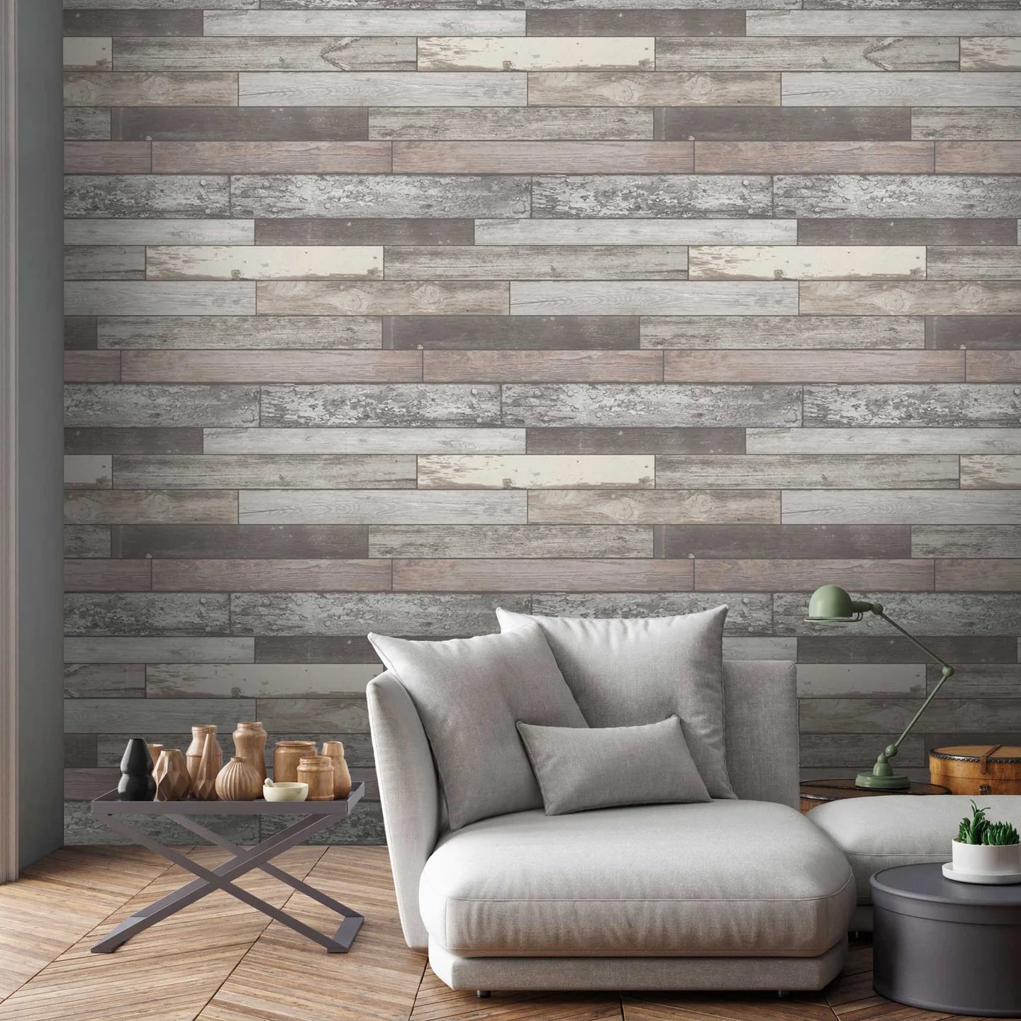 Salvaged Plank Wallpaper by Woodchip & Magnolia