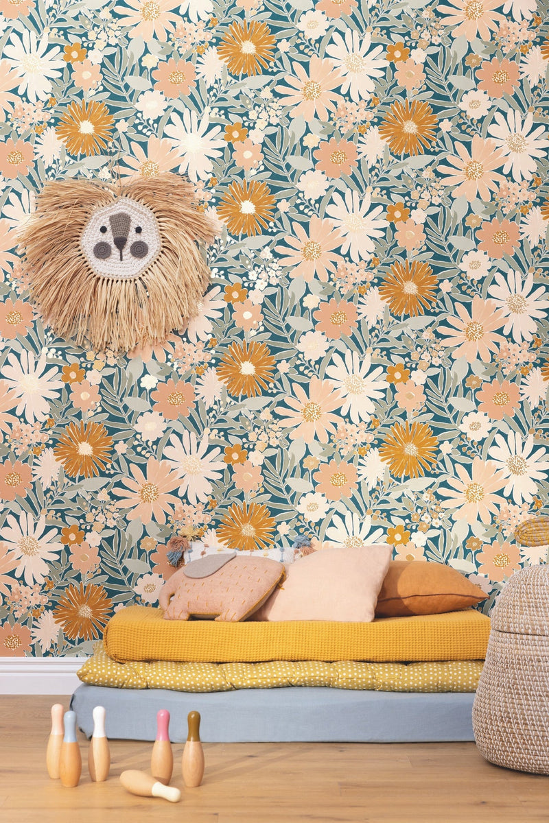 Marguerite Floral Wallpaper by Caselio