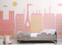 Paris Pink Mural by Hovia