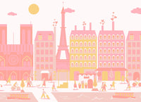 Paris Pink Mural by Hovia