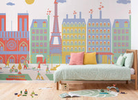 Paris Pink Mural by Hovia