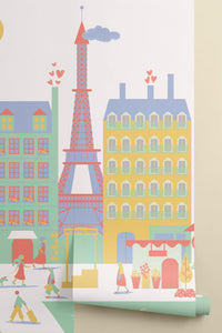 Paris Pink Mural by Hovia