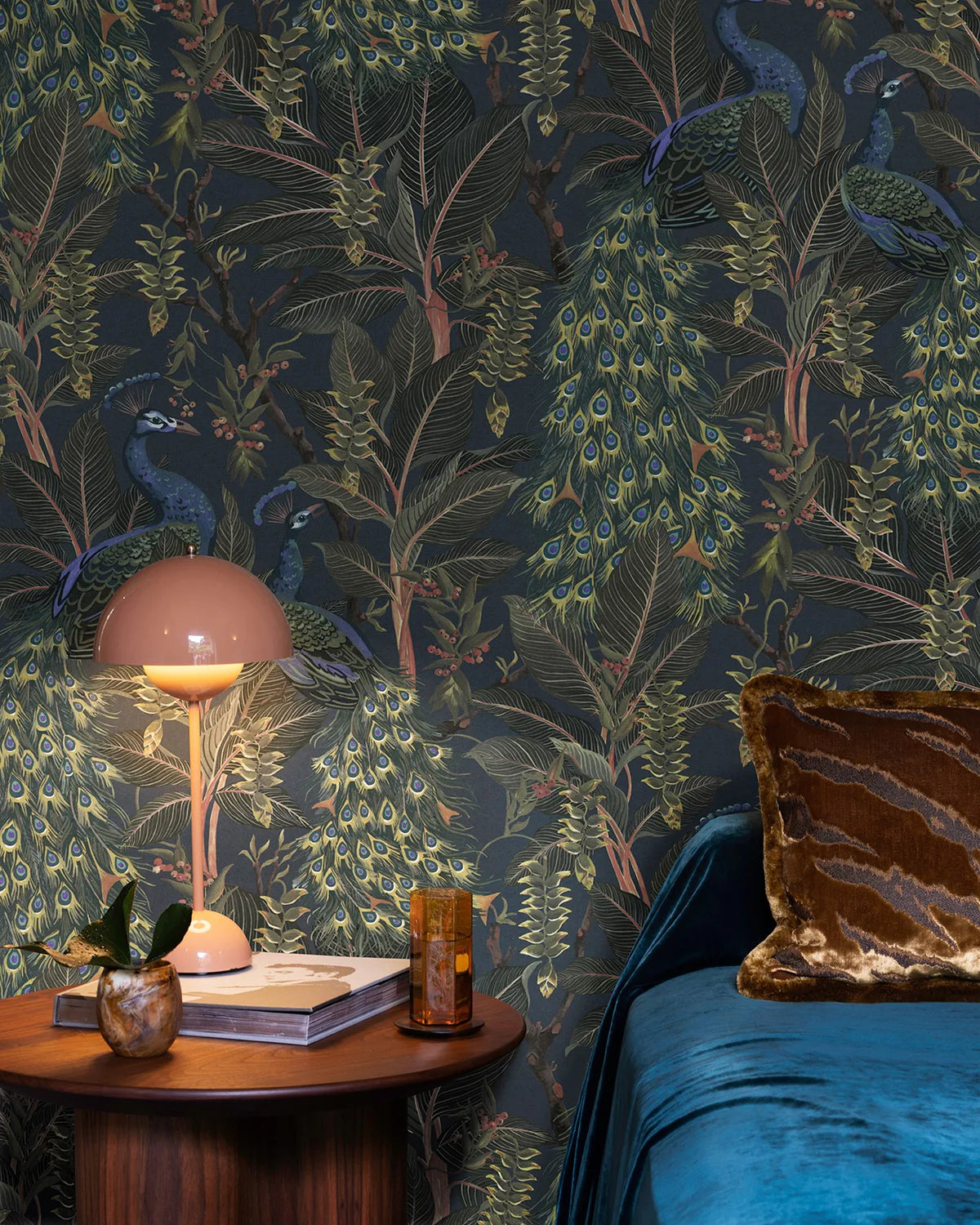 Royal Peacock Wallpaper by Catherine Martin X Mokum
