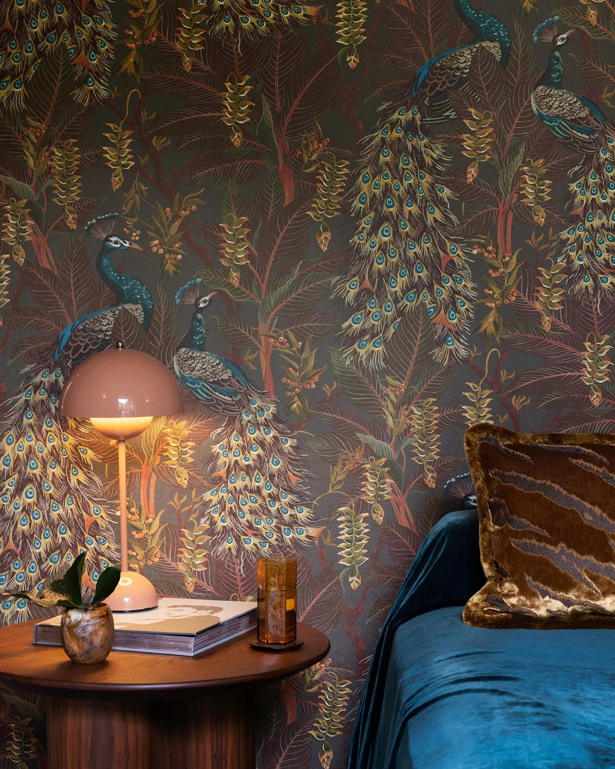 Royal Peacock Wallpaper by Catherine Martin X Mokum