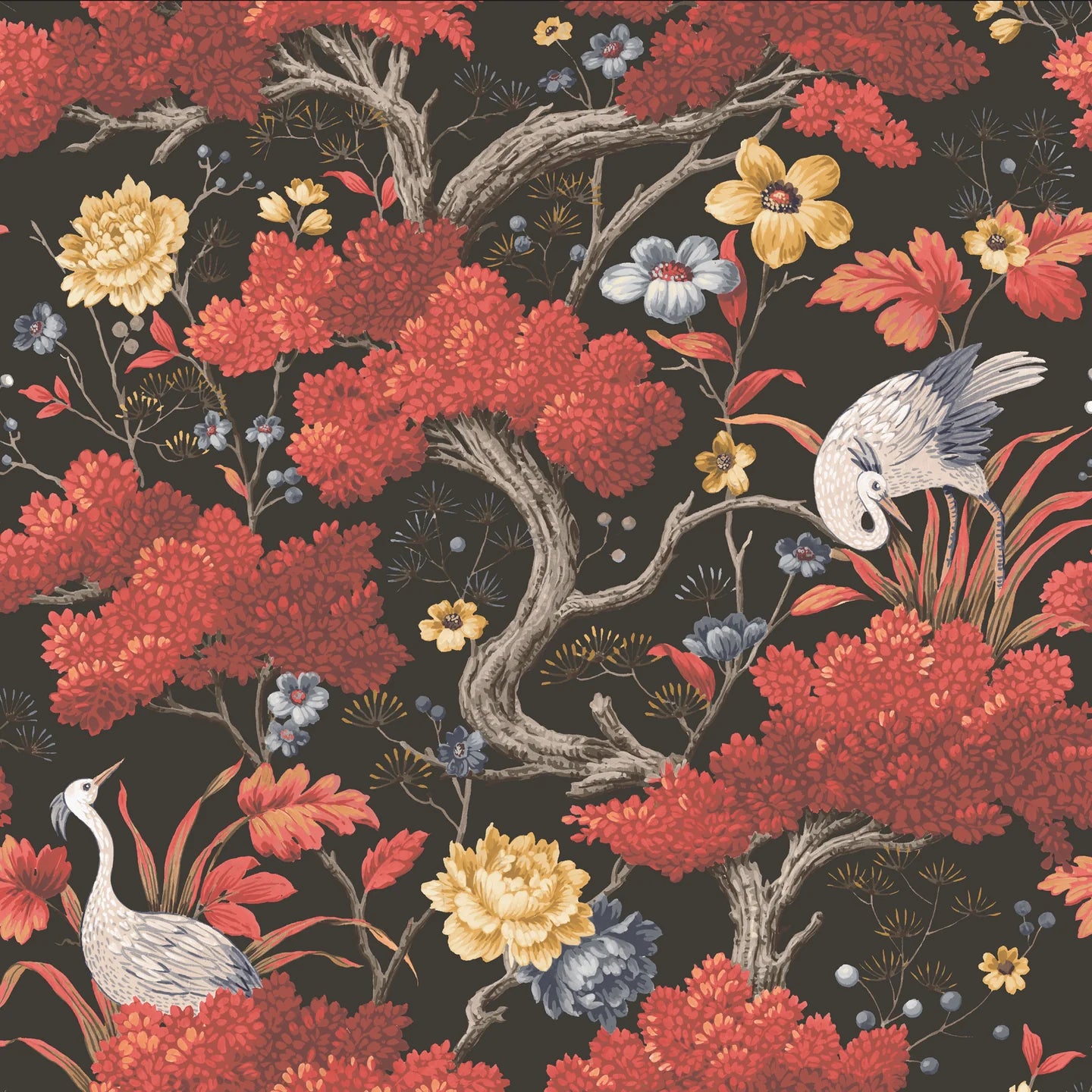 Crane Bird  Wallpaper by Woodchip & Magnolia