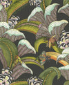 Olive Green Chartreuse & Fuchsia on Black