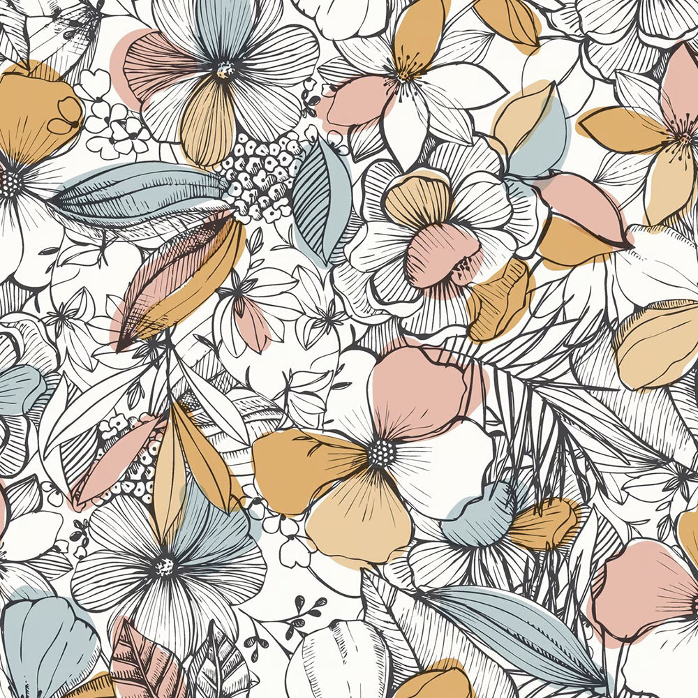 California Dreaming Floral Wallpaper