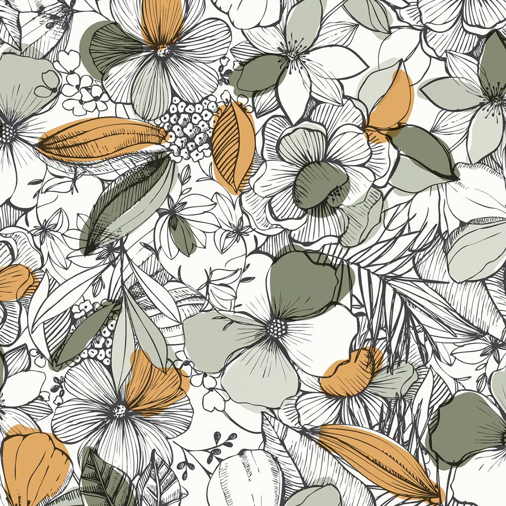 California Dreaming Floral Wallpaper