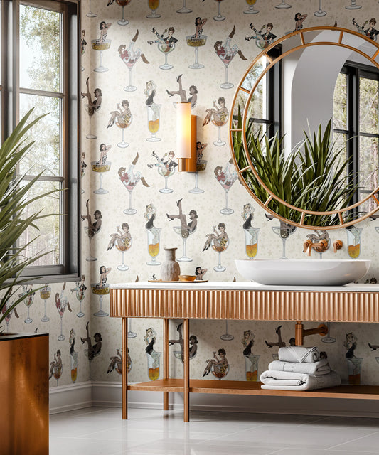 Cocktail Girls Wallpaper by Graduate Collection