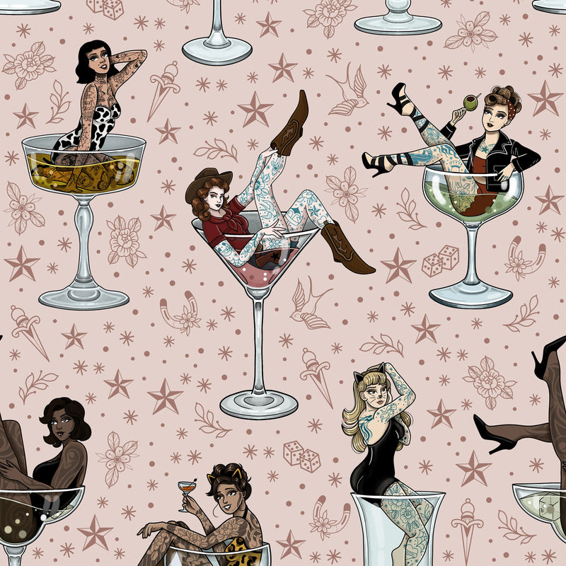 Cocktail Girls Wallpaper by Graduate Collection