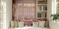 Eiffel Tower from a Window Mural by HappyWall
