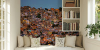 Nightfall in the Favela da Rocinha Mural by HappyWall