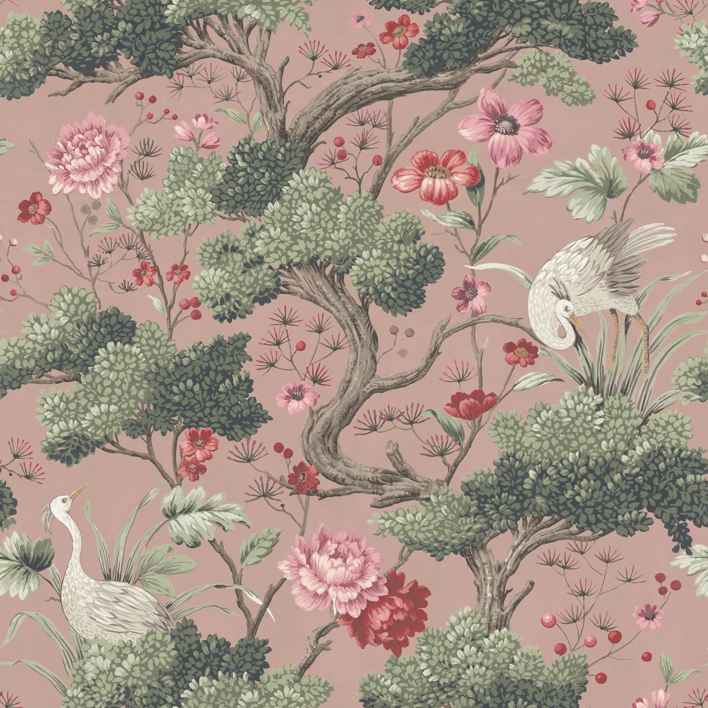 Crane Bird  Wallpaper by Woodchip & Magnolia