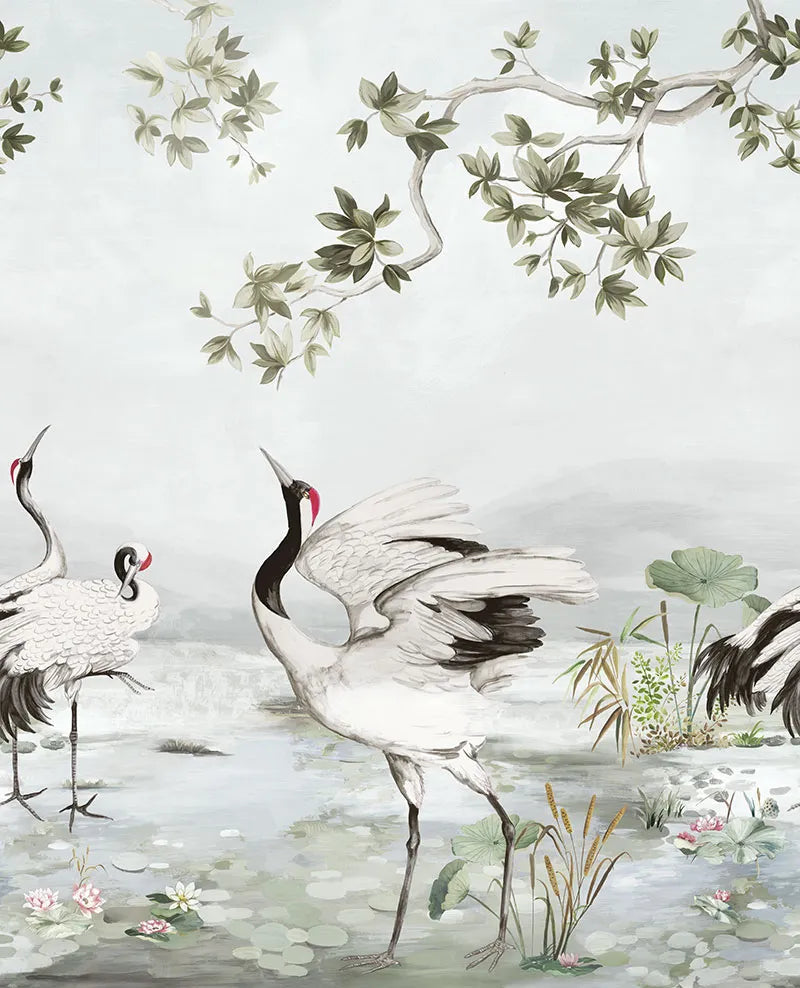 Crane Wall Mural - Daisy Bennett