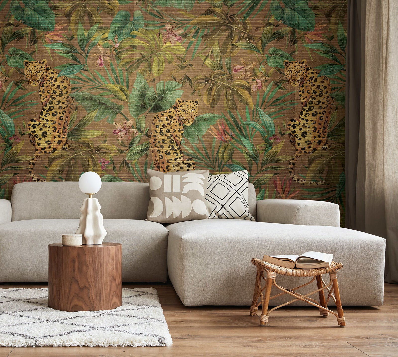 Exotica Grasscloth Mural - Daisy Bennett