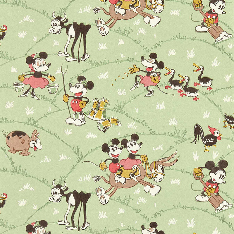 Mickey at the Farm Wallpaper by Sanderson