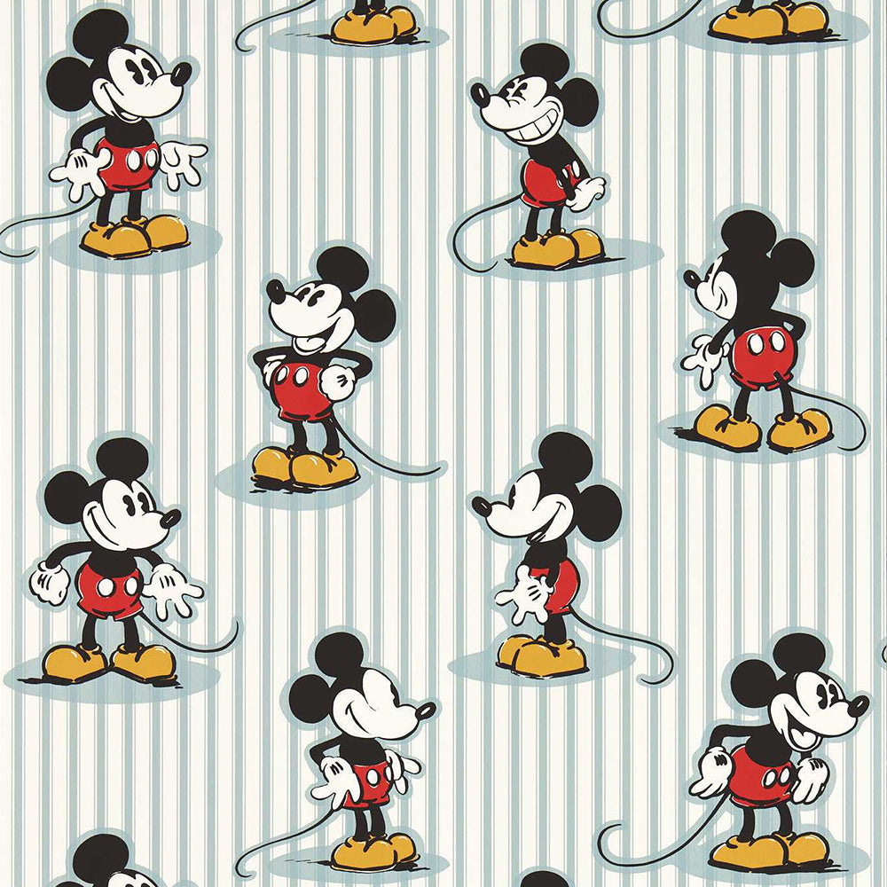 Mickey Mouse Stripe Wallpaper