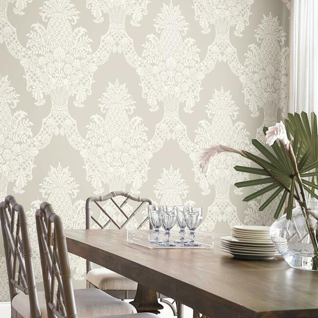 Pineapple Plantation Damask by York Wallcoverings