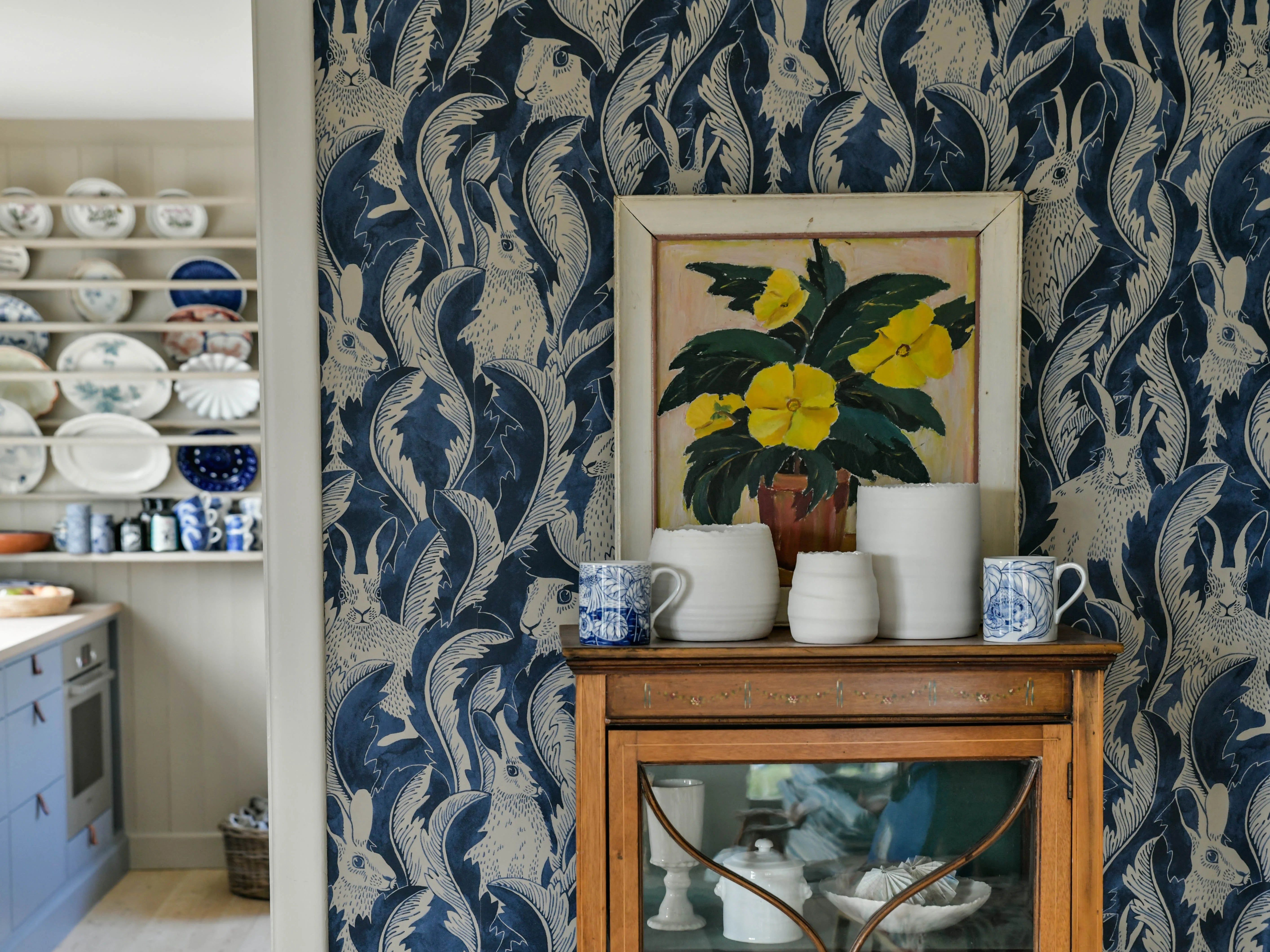 Hares in Hiding Wallpaper by Långelid Von Brömssen