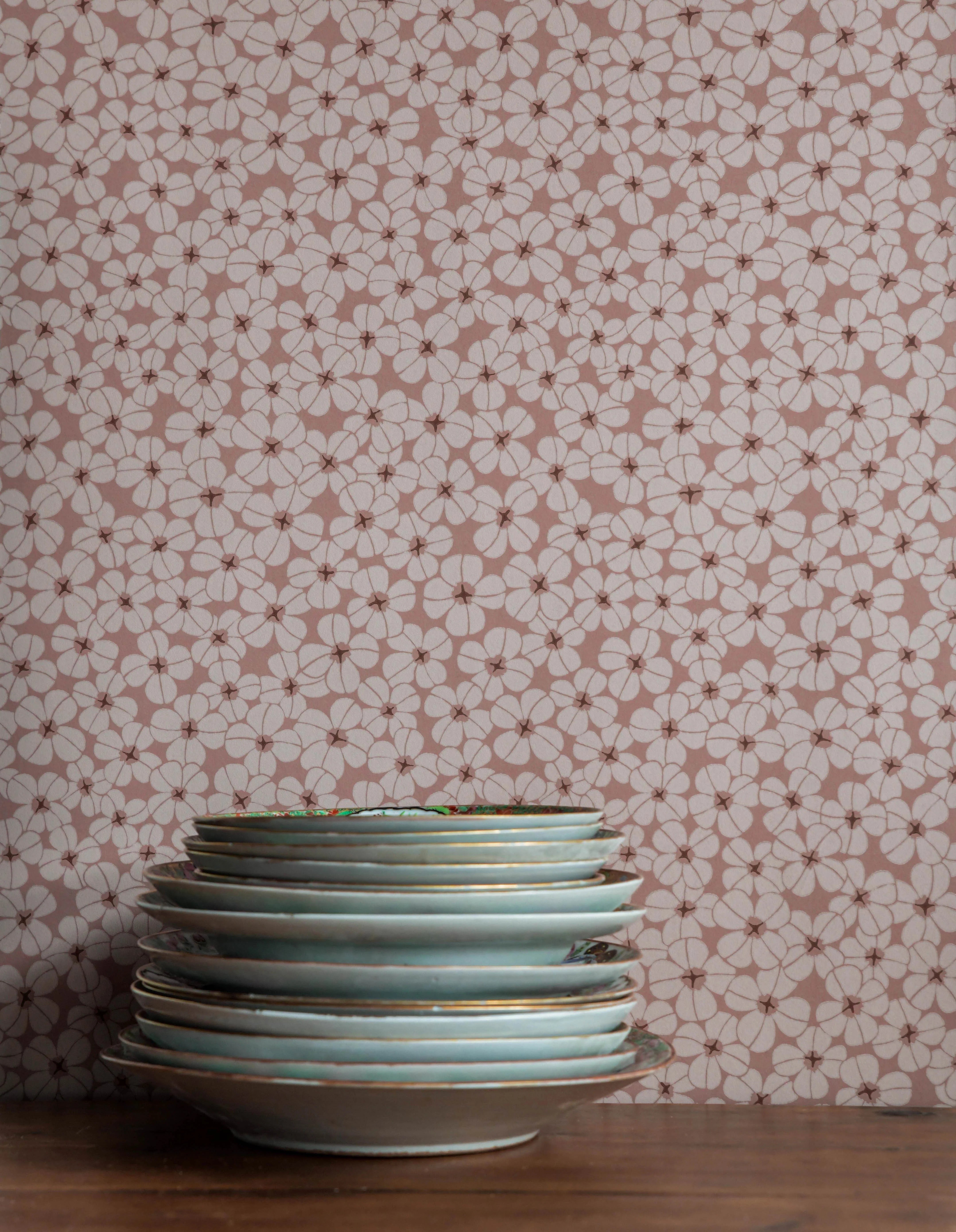 Flower Shower Wallpaper by Långelid Von Brömssen