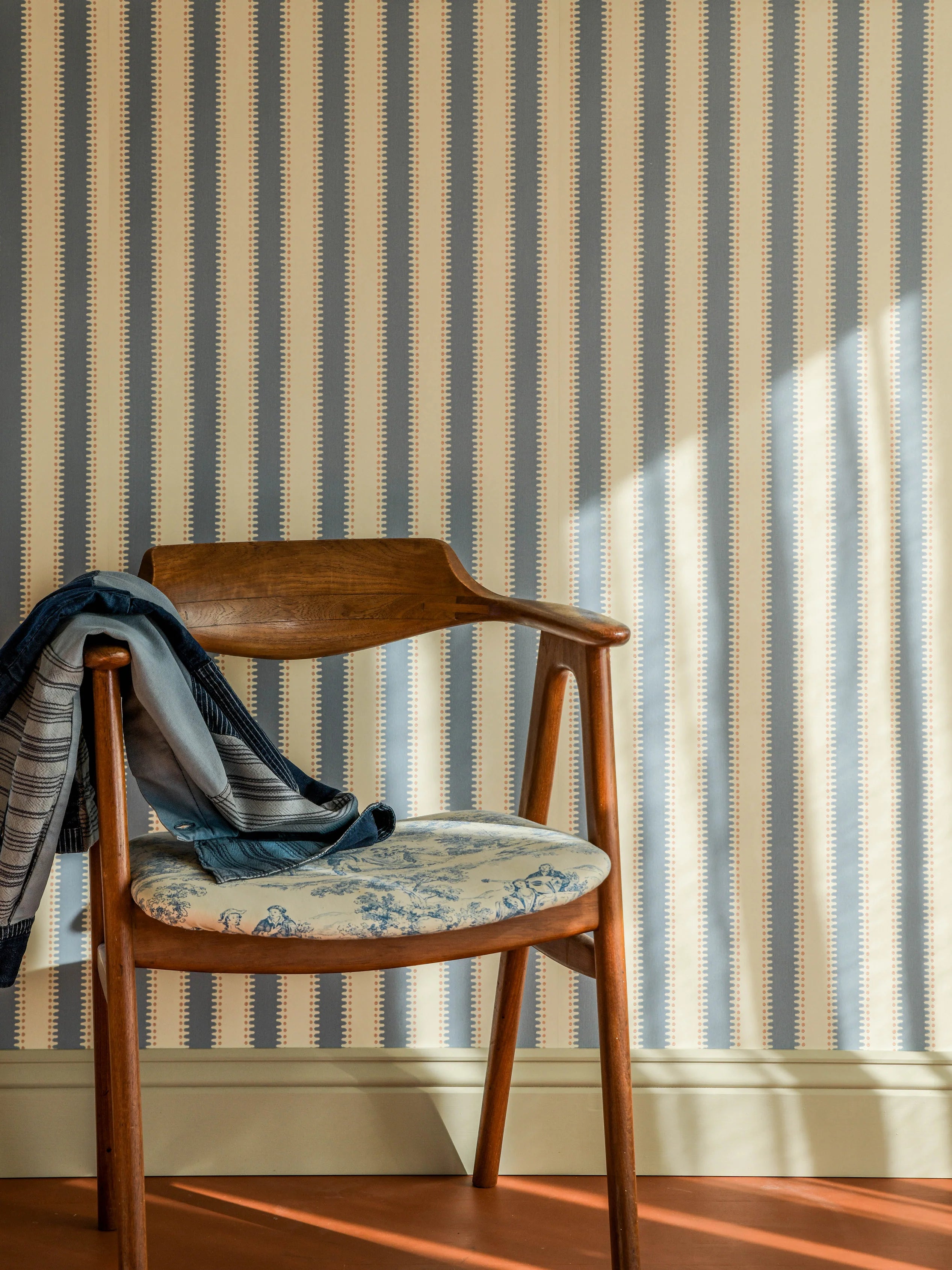 Jagged Stripe Wallpaper by Långelid Von Brömssen