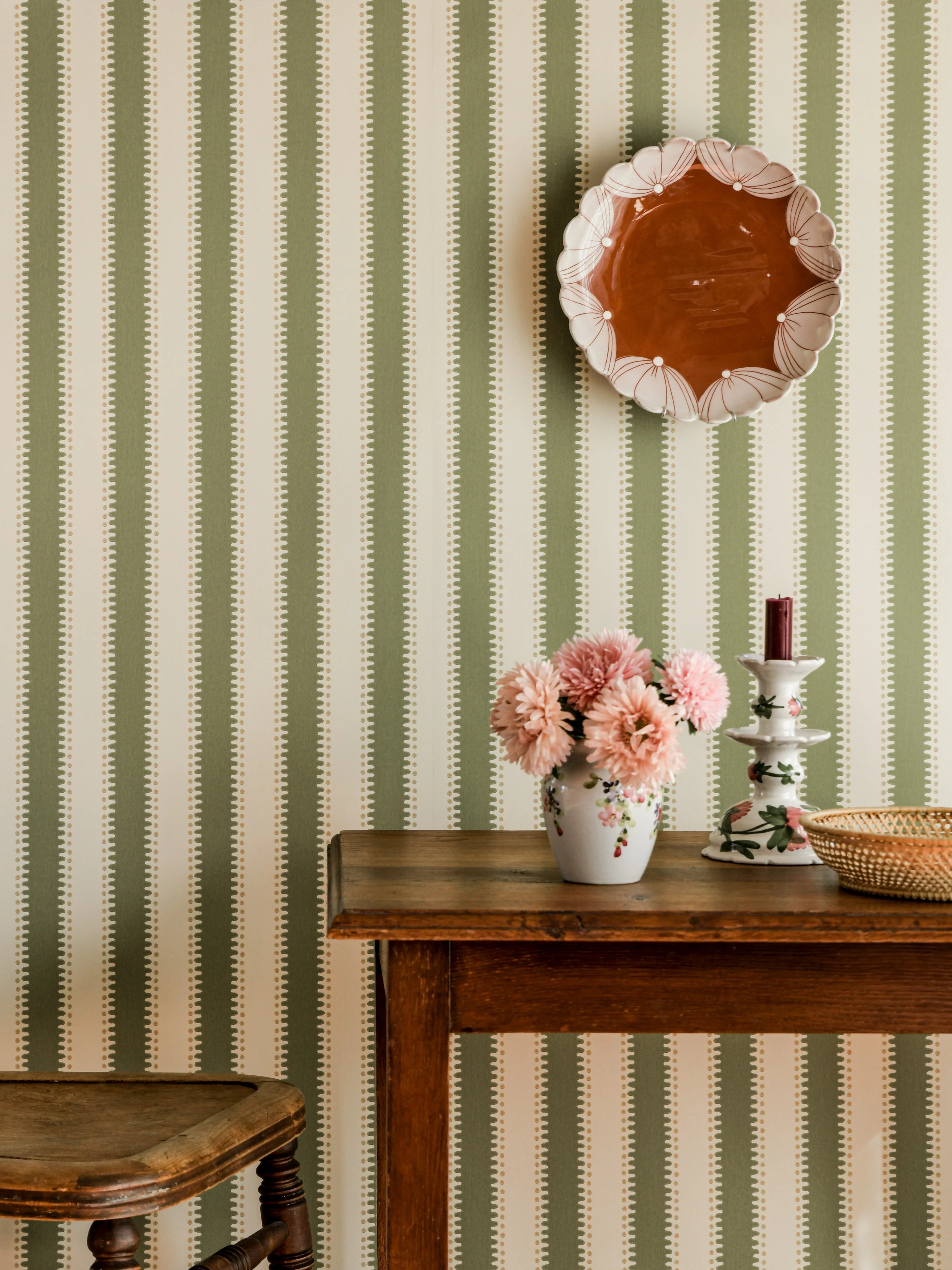 Jagged Stripe Wallpaper by Långelid Von Brömssen