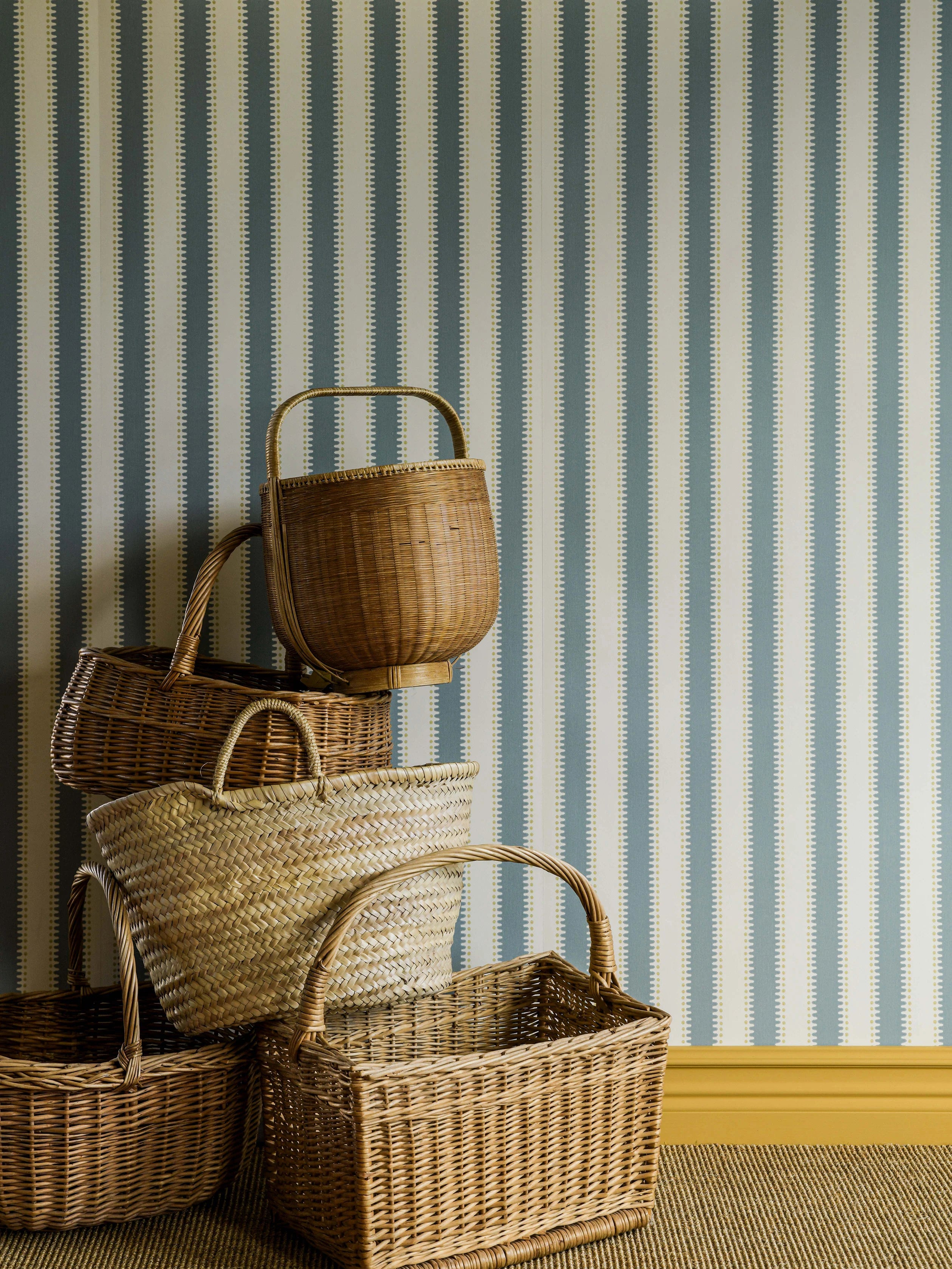 Jagged Stripe Wallpaper by Långelid Von Brömssen