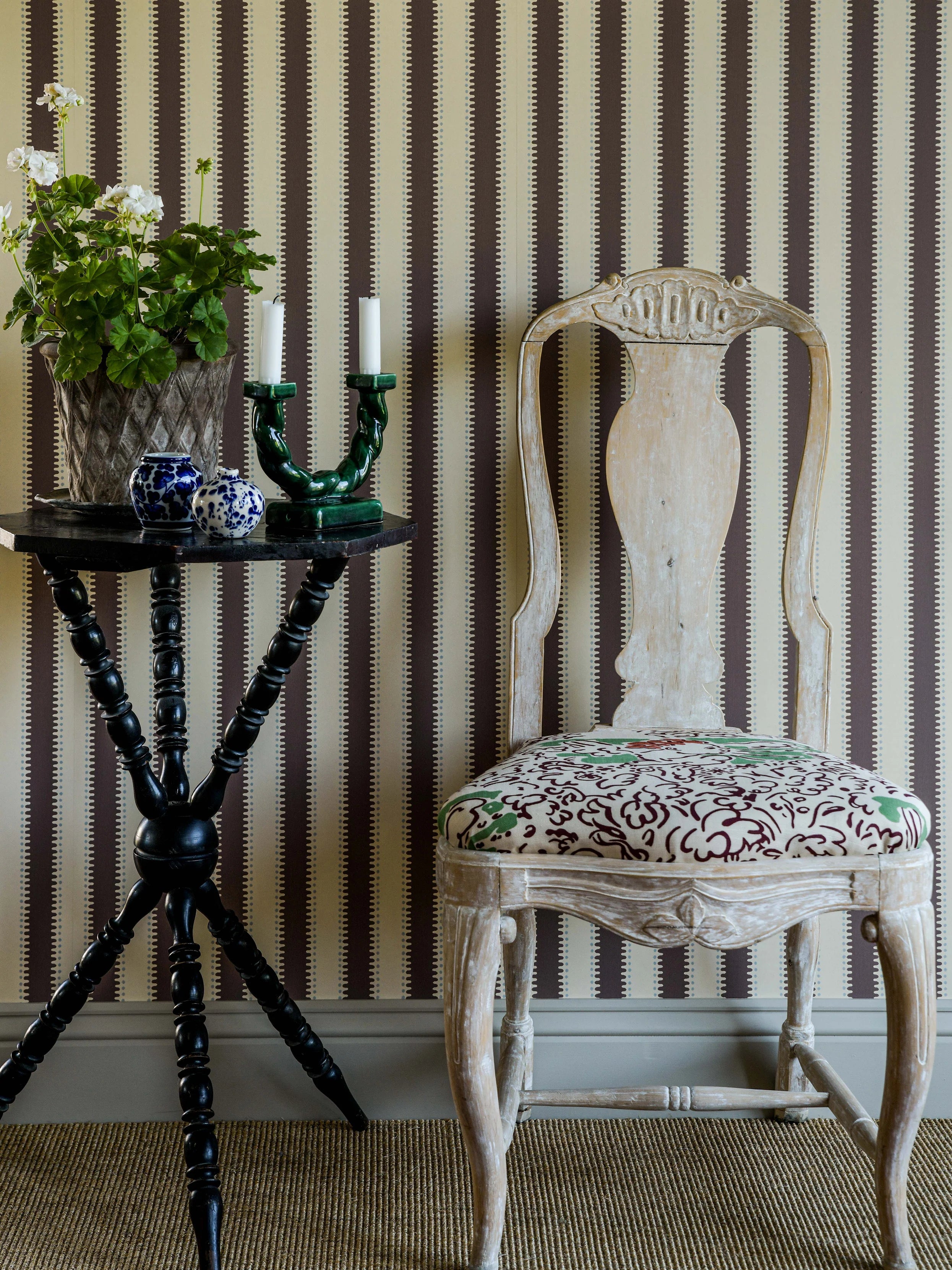 Jagged Stripe Wallpaper by Långelid Von Brömssen