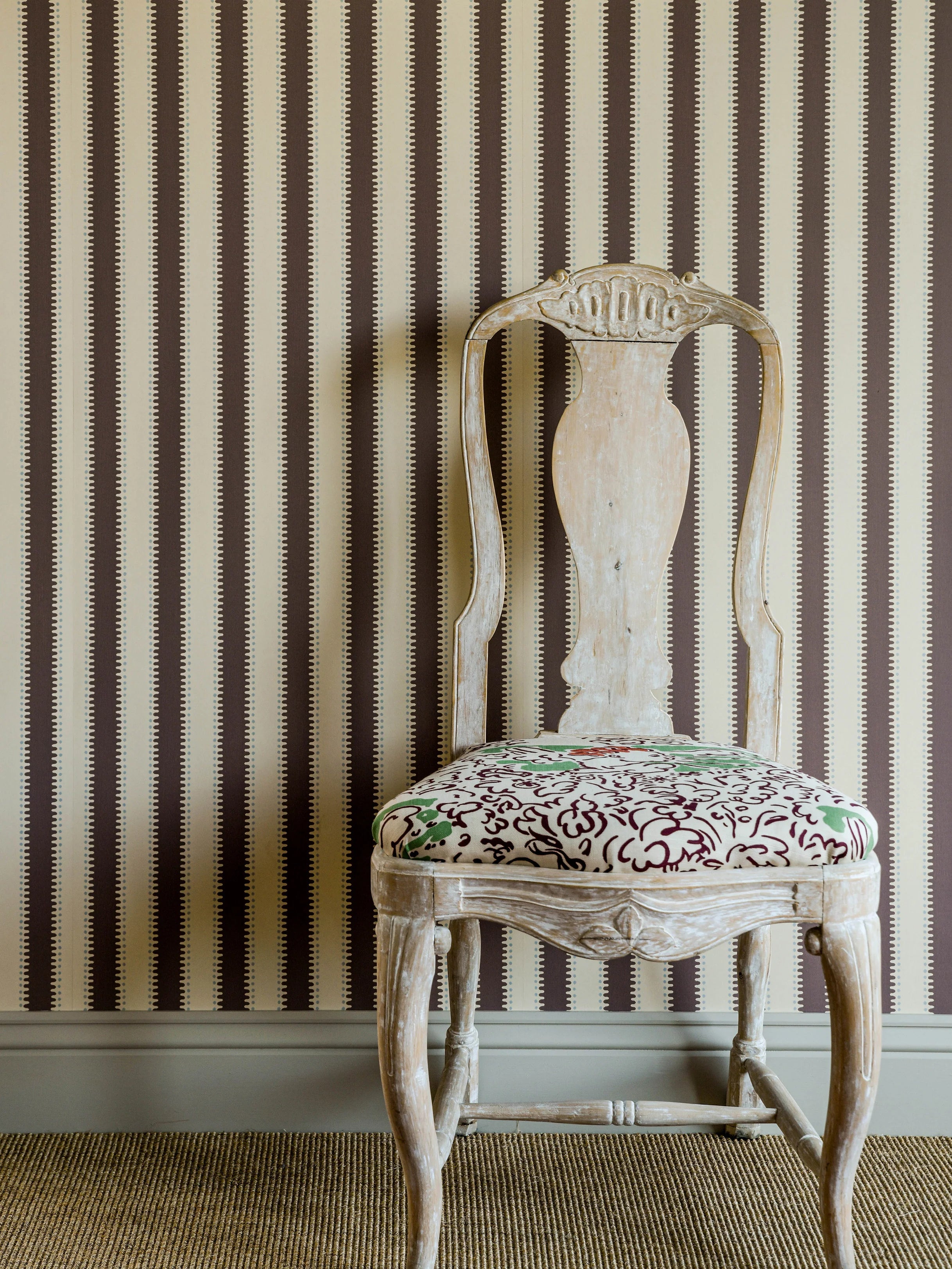 Jagged Stripe Wallpaper by Långelid Von Brömssen