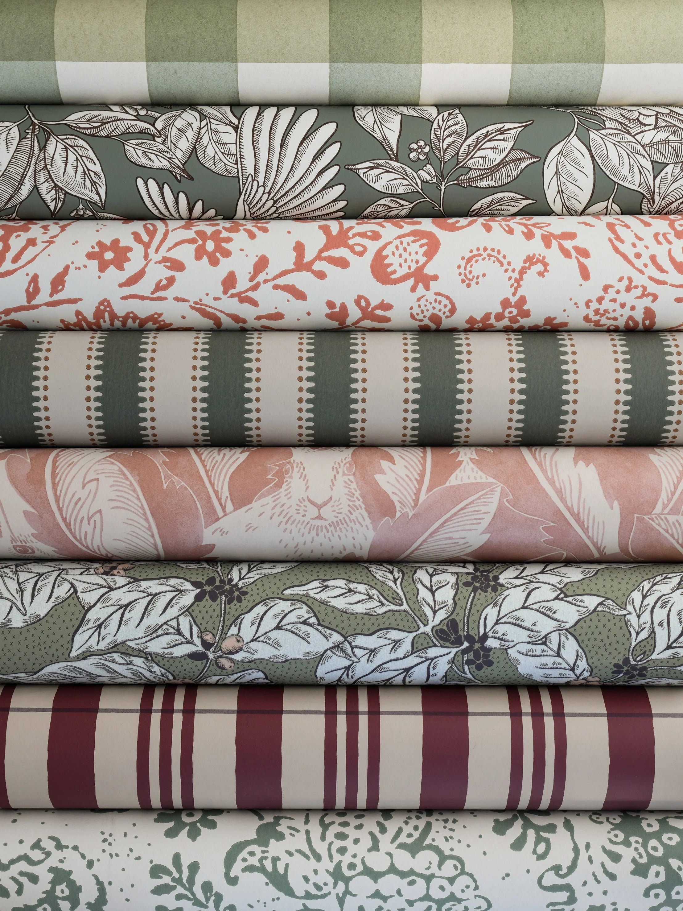 Hares in Hiding Wallpaper by Långelid Von Brömssen