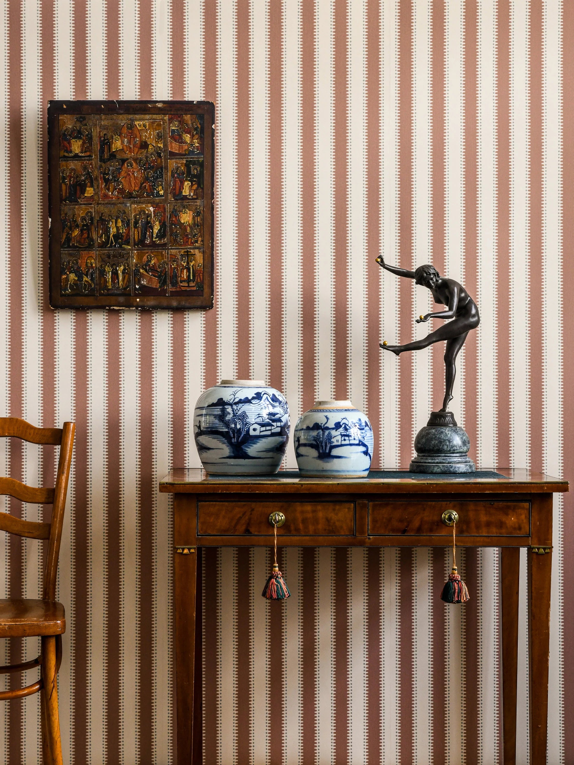 Jagged Stripe Wallpaper by Långelid Von Brömssen