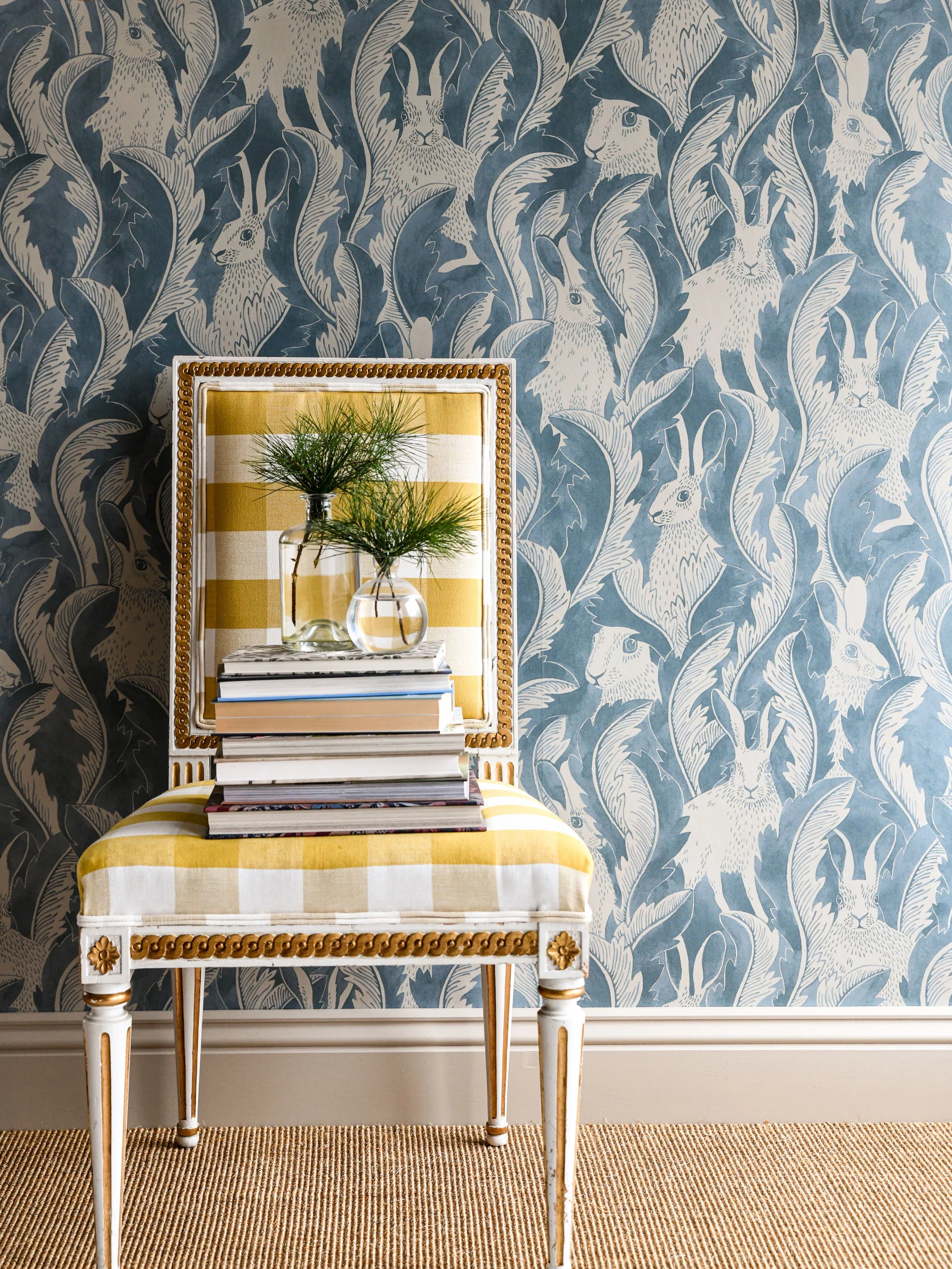 Hares in Hiding Wallpaper by Långelid Von Brömssen