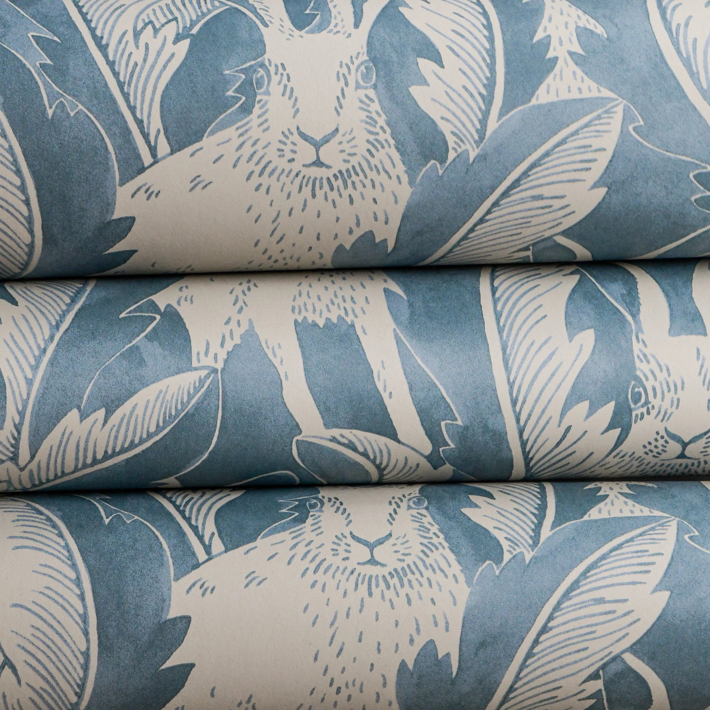 Hares in Hiding Wallpaper by Långelid Von Brömssen