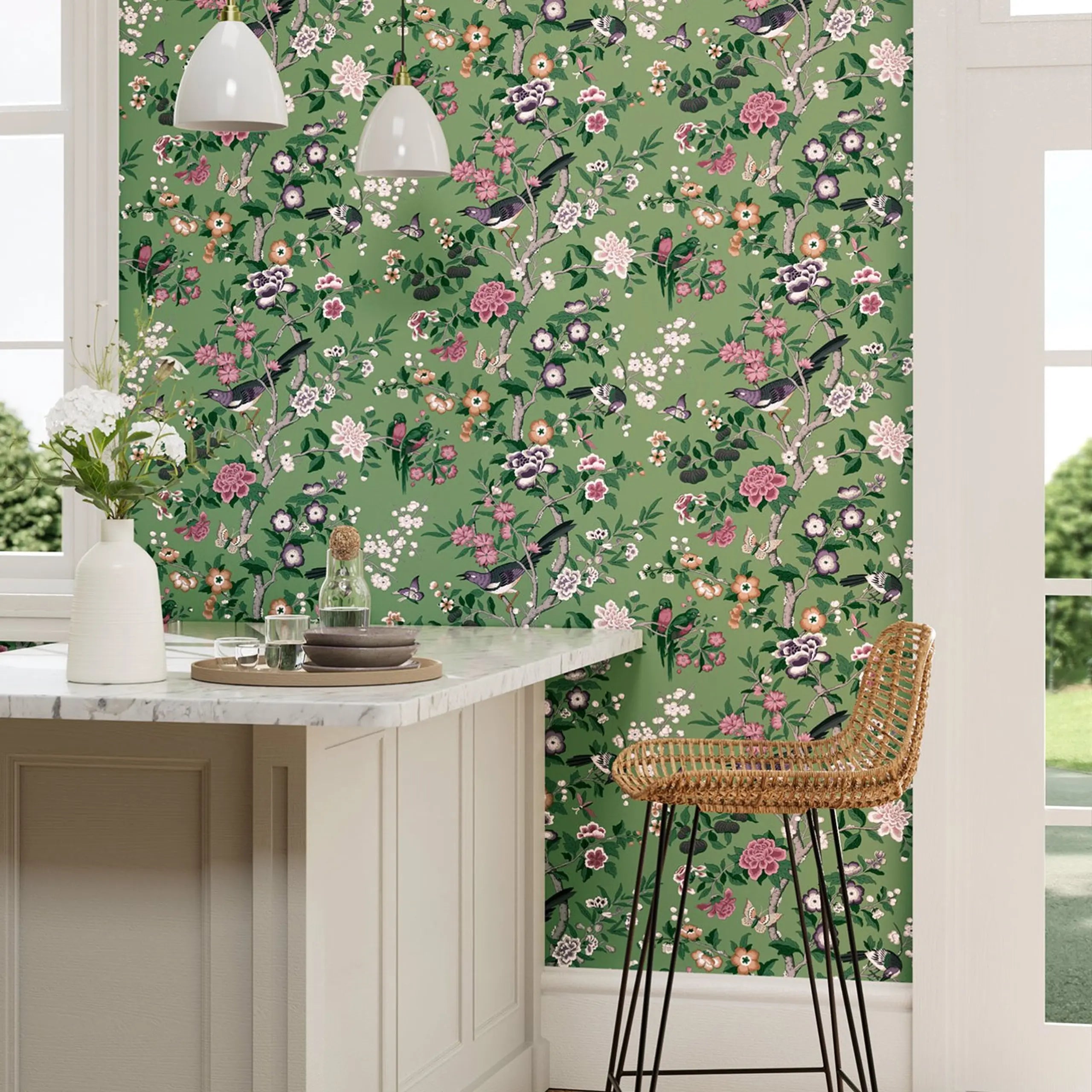 Chinoiserie Hall Wallpaper by Sanderson
