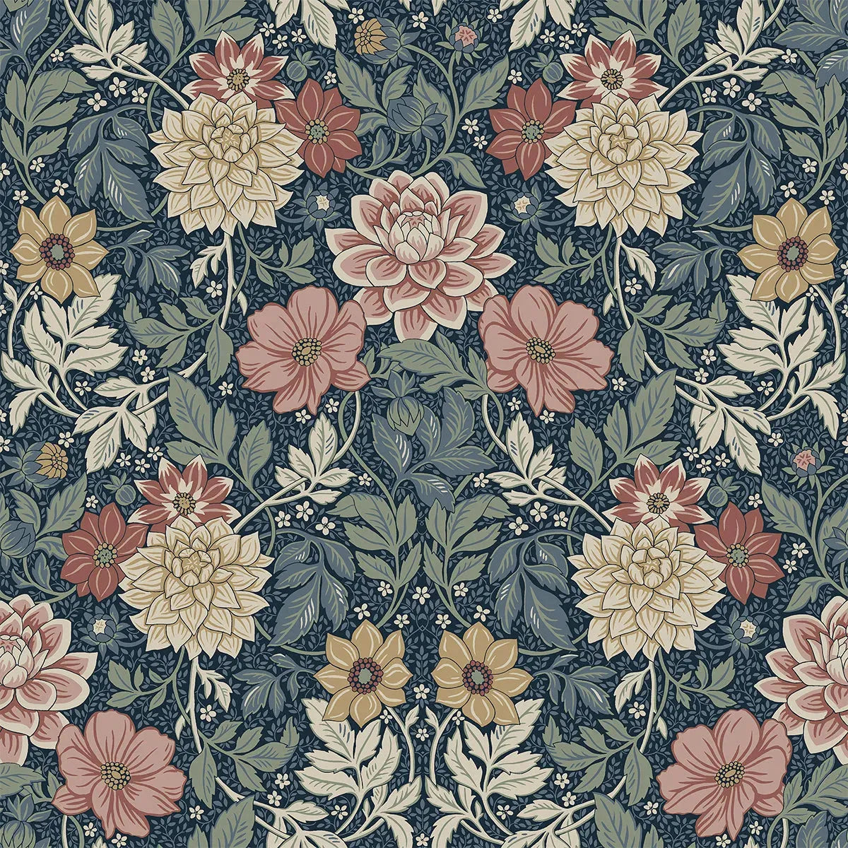 Dahlia Garden Wallpaper by Boråstapeter