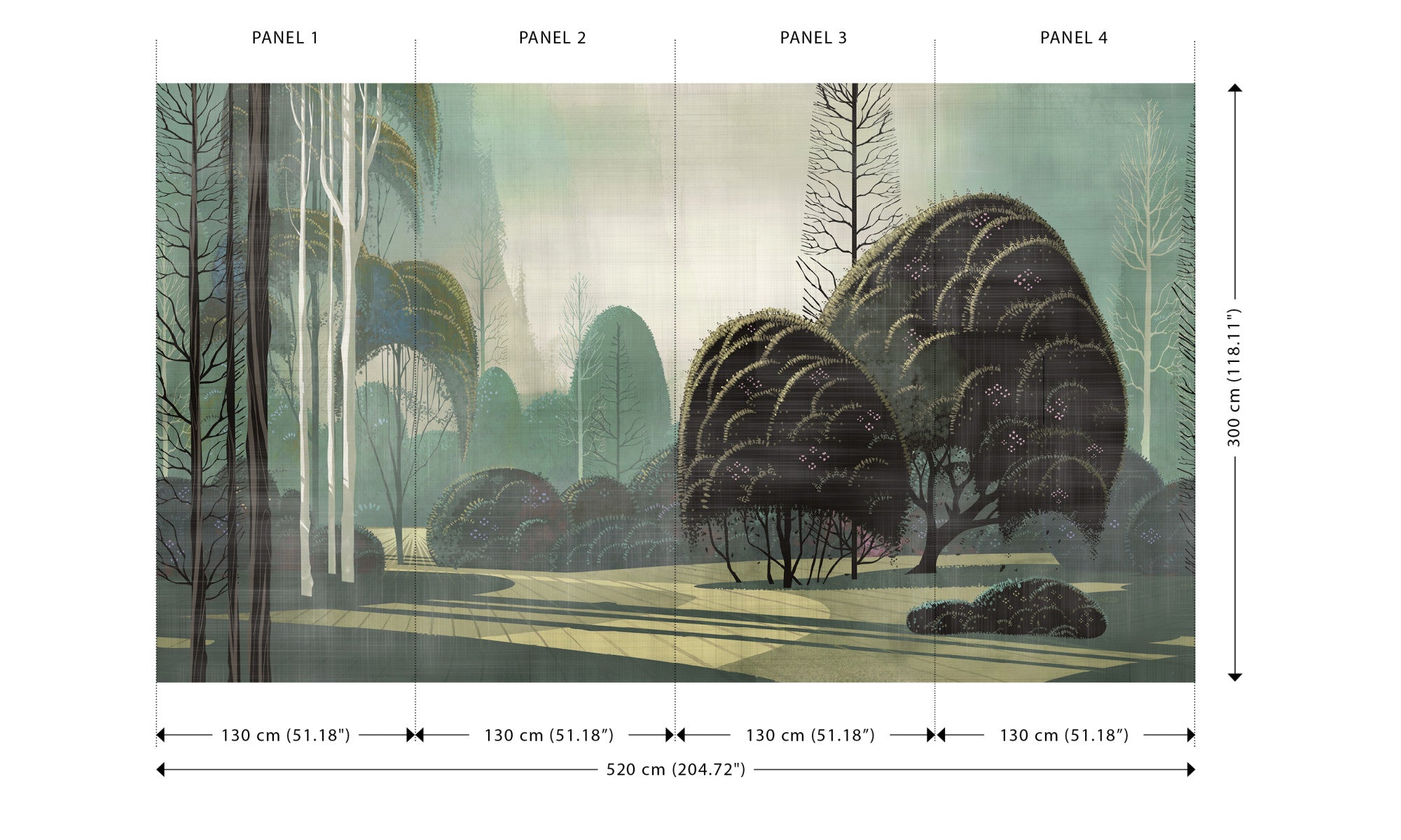 Le Jardin Mystique Wallpanel by Arte