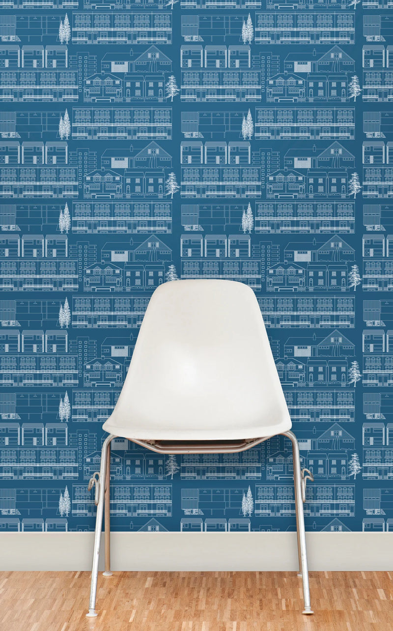 Do You Live in a Town? Wallpaper by Mini Moderns