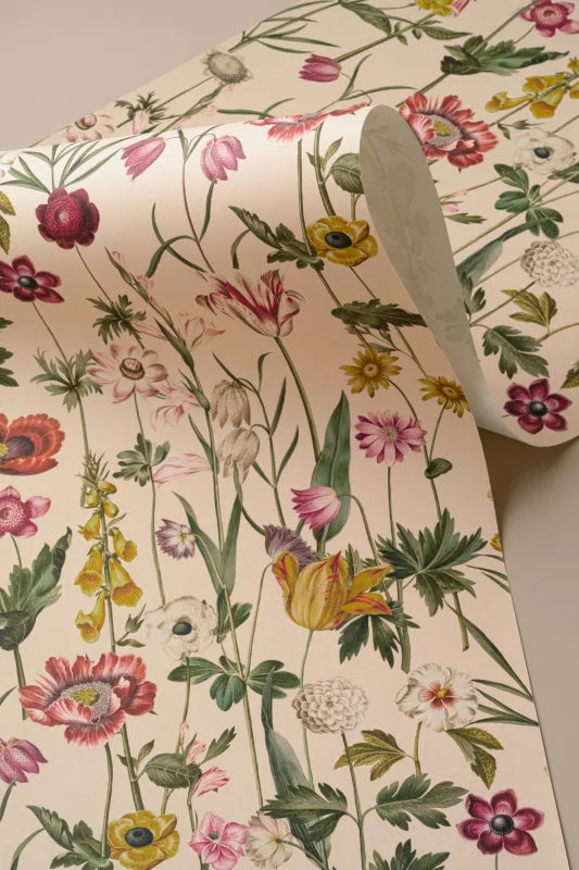 Posie Beige Wallpaper by Hovia