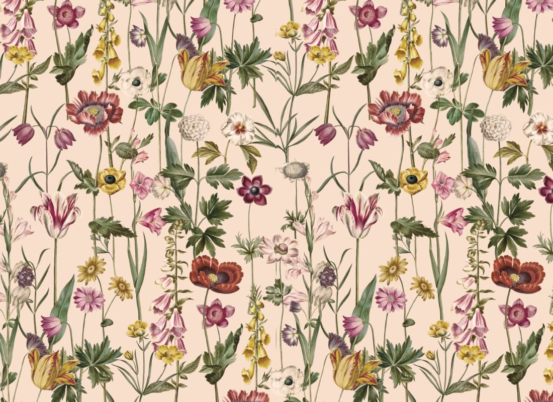 Posie Beige Wallpaper by Hovia